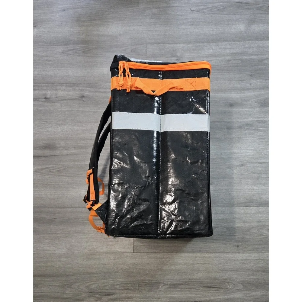 Courier Style Delivery Tote Bag Large Food Storage Foldable Backpack 20x16x12